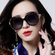 Cermin Mata Hitam Fesyen Eropah dan Amerika Wanita Kotak Besar Cermin Kodok Cermin Mata Retro Baru Trend Personaliti Cer