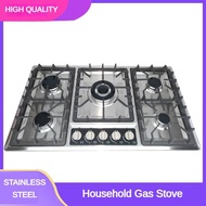 New Household Embedded Stove Stainless Steel Panel Five Head Gas Stove Kitchen Cooking Appliance Coo