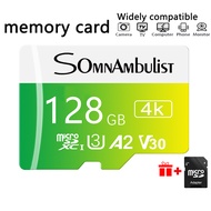 SomnAmbulist 128GB 64GB 32GB Class 10 A2 High Speed 4K Ultra HD TF Micro SD Card, Waterproof, for An