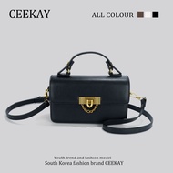 [In stock] CEEKAY CK75 handbag, smooth leather crossbody bag, hard form [with bag + carrying case]