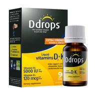 Ddrops Suitable for pregnant women to supplement calcium D3 5000 IU + 120 mcg Vitamin K2 Supports Bo