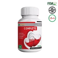 ۩▬⊕Complete Capsule Dietary Supplement (30 Capsules, 500Mg, Serpentina, Cholesterol, Diabetes, Cardi