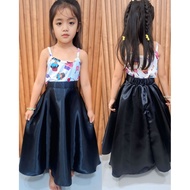 skirt long for kids Hightwaist Garterized back zipper full length standard 25inches upto 4-8yr old