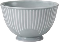 Hasamiyaki 30591 Donburi Donburi Bowl Capacity Approx. 21.2 fl oz (630 ml), Flower Fluffy, Gray, Mad
