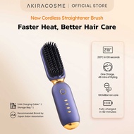 Japan AKIRA Akiracosme Cordless Comb, Negative Ion 6000mAh USB Portable Hair Straightener Brush