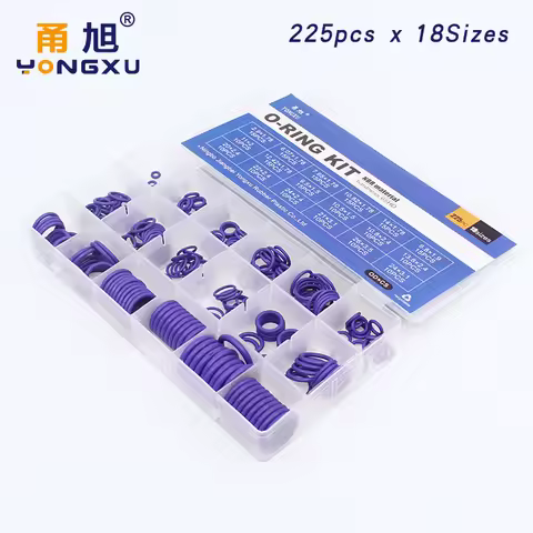 225Pcs 18Sizes O Rings Rubber O Ring Seal Purple NBR Oring Nitrile Washer Sealing O-Rings Assortment