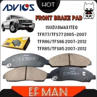 ADVICS FRONT BRAKE PAD ISUZU DMAX ITEQ 2.5CC 3.0CC TFR77 TFS77 TFR86 TFS86 TFR85 TFR85 2005-2012 4X4