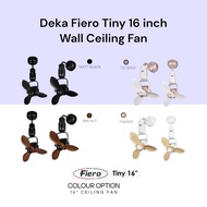 Deka Fiero Tiny 16 inch Wall Ceiling Fan 8 Speed Dc Motor With Remote Control Dual Mount