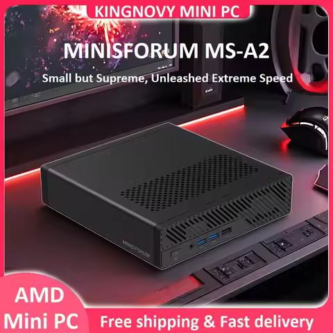 2x10G SFP Mini PC MINISFORUM MS-A2 AMD Ryzen 9 9955HX 7940HX 2.5G LAN 3*NVMe Windows 11 Workstation 