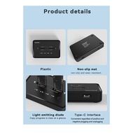 (IKPS) M.2 NVMe/ Sata Duplicator Dual-Bay Offline Clone 20Gbps NVME Docking Station One-Key Offline