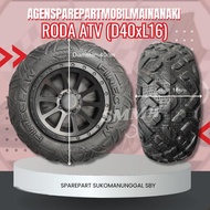 Ban Roda Mobil Mainan Aki Full Karet Ukuran 40cmx16cm Type Besar ATV