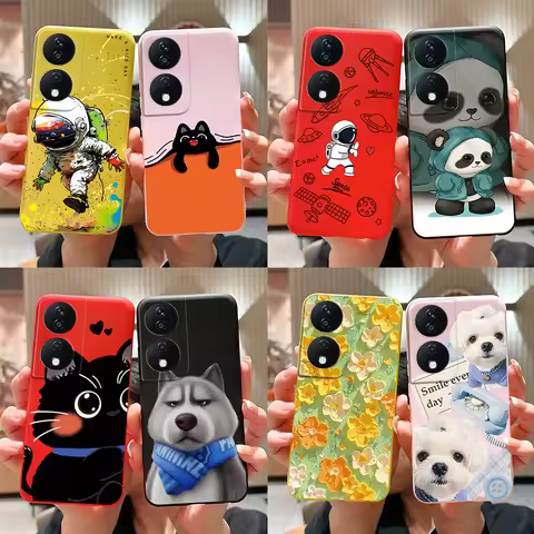 For Honor 90 Smart Cases Silicone Soft Astronaut Flower Cover Funda For Honor90 Smart CLK-NX1 Phone 