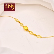 NNJ RANTAI TANGAN LINK CHAIN CUBE HONEYCOMB 916 | 22K GOLD BRACELET