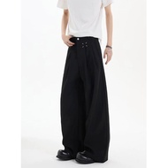 Jies Embroidery Semi-Elastic High Waist Suit Pants J019