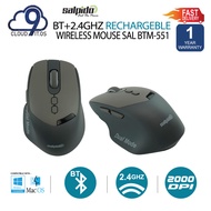 Salpido BT+2.4GHZ RECHARGEABLE WIRELESS MOUSE SAL BTM551 (1 Year Warranty/2000 DPI/Light Weight)