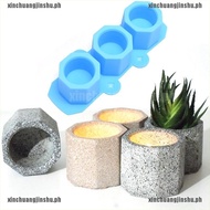 Geometric Silicone Pot Mold Clay Concrete Succulent Flower Cement Pot Cup Mold