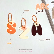 GANTUNGAN Makesyourday - ABC Pendant Initial Letter Bagcharm Tumblr earth tone