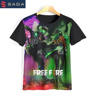 SAGA Free Fire Kids T-Shirt Cartoon Tv Animation 3D Game Free Fire Shirt 04Ff011 For Ages 1-12 Years
