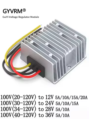 DC DC 100V（20-120V） to 12V 24V 28V 36V Buck Model Input Voltage 20-120V Output Voltage 12V Output Cu