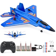 Pesawat RC ANTSIR F-22, Pesawat RC Busa 2.4GHz Mudah Diterbangkan, 2 CH RTF, Biru |   Penstabil Gyro