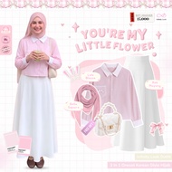 Echi Outfit Simple Coquette Study Tour I Hijab + Bag + Lulu Blouse + Skirt I Current Teenage Outfit 