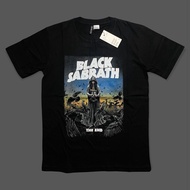 HITAM Orifake - BLACK SABBATH The End BLACK T-Shirt