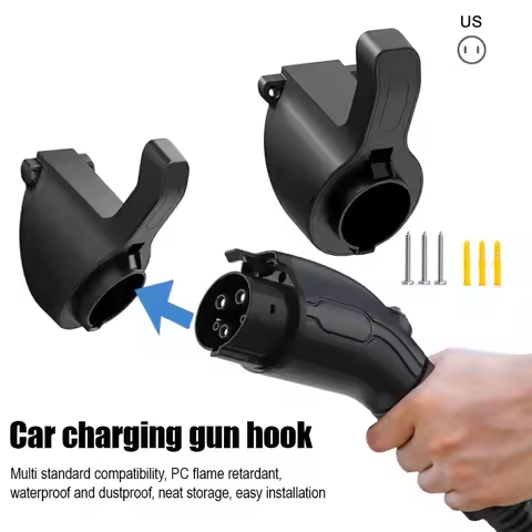 EV Charging Cable Holder Wall Mount Charging Cable Organizer Car Charger Holder European Standard Ty