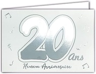 Afie 20th Birthday Card with White Glossy Notes with Envelope 17 x 11.5 cm (69-2202)