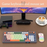 NARCIS RAIKU T98 Keyboard, 98 Key Layout Luminous Keyboard Mouse Set,   Lighting Backlight Rainbow C