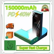 Original 150000mAh powerbank QC 3 0 Super Fast Charging Powerbank Large Capacity LED Light Power Ban