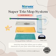 Norwex Super Trio Mop System, Basic Mop System | Dry, Wet, Tile, Chenille, Window Mop Pads