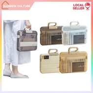 Portable Document Box / Documents Stationery Storage Case / A4 Folder With Lock Handle / File Organi