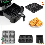 TEALY 1pcs Air Fryer Waffle Maker, Reusable Square Waffle Baking Mold, Silicone Waffle Mould for Nin