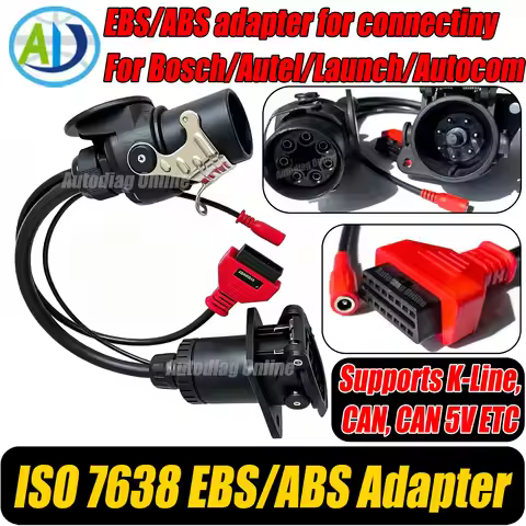 Trailer OBD2 Diagnostic Cable 7Pin for Bosch/Wabco Truck ISO 7638 EBS/ABS Diagnostic Cable for Autel