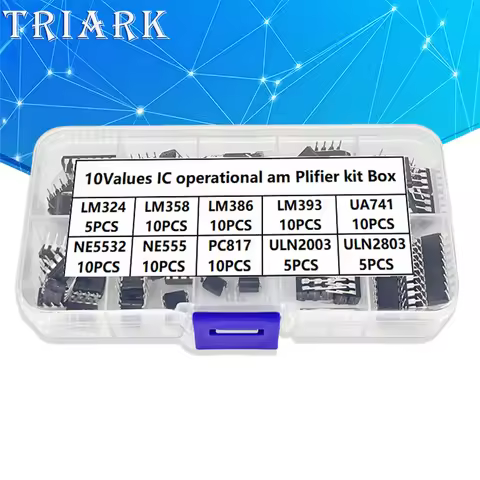 85PCS Electronic Component Assortment Kit LM324 LM393 LM358 LM386 UA741CP NE555 NE5532 PC817 ULN2003