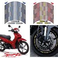 HONDA WAVE125i Wheel Tape Sticker Fairing Set Waterproof Customized Decals 17" Mags Stripes Beautifu