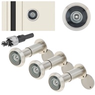 3 pcs 16 mm / 0.63 inch 200 Degree Solid Brass Door Viewer Peephole Drill Bit Set for 1.57 inch to 2