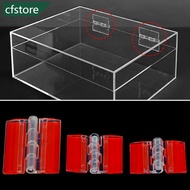 CFSTORE 10Pcs Self-adhesive Transparent Plastic Folding Hinges Durable Clear Acrylic Hinge Tools DIY