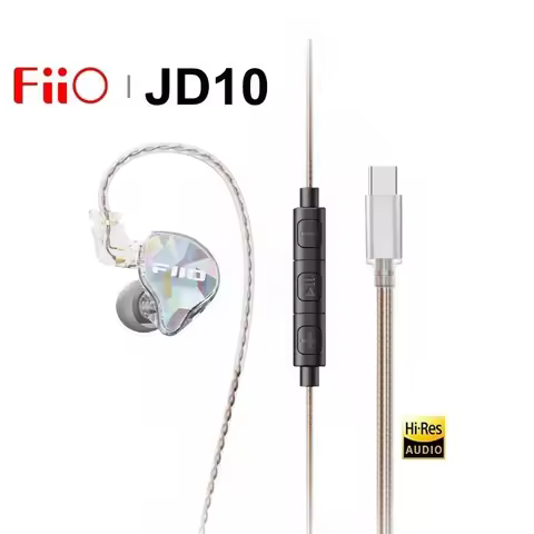 FiiO JD10 TC / 3.5mm Wired In-Ear Earphone Hi-Res Audio HIFI Bass Stereo Music Earbuds Sport Gaming 
