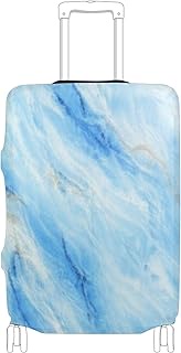 Luggage Protector Suitcase Cover Cute Anti-scratch Flower Travel Gifts Luggage Sleeve Marble Soft Bl