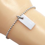 二手 Gucci 標誌牌Plate，925 銀材質，義大利製造，約 7.0 克，附標誌，男女通用。