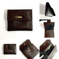 🇫🇷 法國 Pierre Cardin France Leather Vintage Wallet with Coin Compartment in Dark Brown 中古牛皮深啡色銀包連散子包