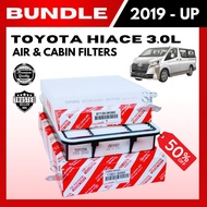 BUNDLE Air & Cabin Filters For TOYOTA Hiace 3.0L (2019-UP) (17801-30060/87139-0K060)