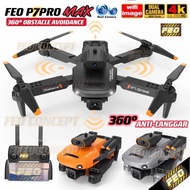 [OBSTACLE AVOID ANTI-LANGGAR]DRONE FEO P25 P7 Pro MAX 4K DUAL Cam WIFI RC DRONE With Camera Fold Dro