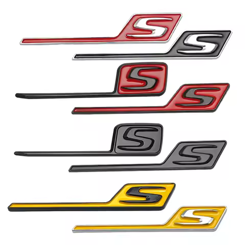 ABS S Badge Emblem Car Trunk Stickers For Mercedes-Benz AMG S AMG E63S C63S GLC63S GLE63S GLS63S GTS