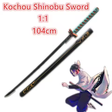 104cm Sword Weapons Kochou Shinobu Sowrd Cosplay 1:1 Ninja Knife PU Prop Anime Sword