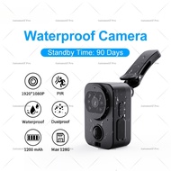 Waterproof Camera Mini Body Cam 1080P Pocket Police Cameras FHD Long Battery PIR Video Recorder Spor