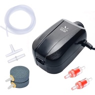 Uniclife Aquarium Air Pump Dual Outlet Fish Tank Aerator with Accessories for 5-200 Gallon Tank