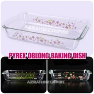 HOT PYREX OBLONG BAKING DISH (BERCORAK) / MANGKUK KACA PYREX BUFFET / TRAY KACA