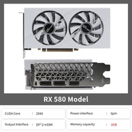 ENVINDA Graphics Card RX 580 8GB 256Bit 2048Sp Gddr5 Radeon GPU Computer Mining ETH Hashrate 28Mh Vi